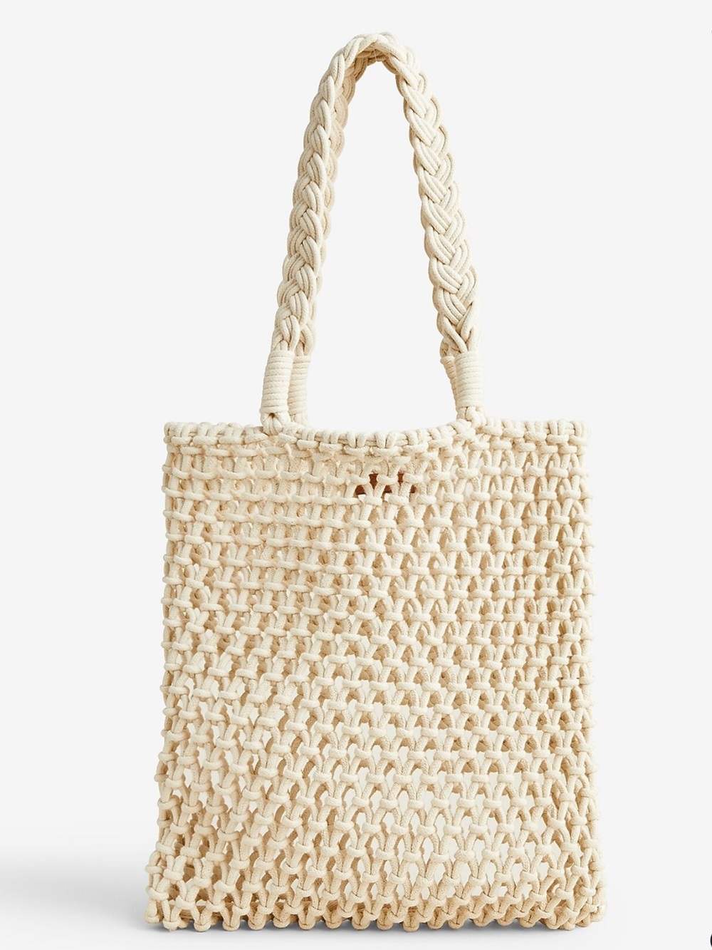 NWT J. Crew Cadiz hand-knotted rope tote